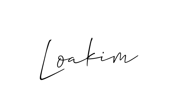 Make a beautiful signature design for name Loakim. With this signature (Allison_Script) style, you can create a handwritten signature for free. Loakim signature style 2 images and pictures png