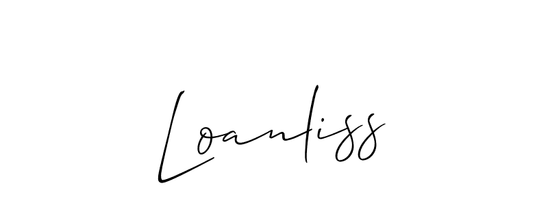Make a beautiful signature design for name Loanliss. With this signature (Allison_Script) style, you can create a handwritten signature for free. Loanliss signature style 2 images and pictures png
