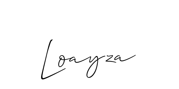 It looks lik you need a new signature style for name Loayza. Design unique handwritten (Allison_Script) signature with our free signature maker in just a few clicks. Loayza signature style 2 images and pictures png