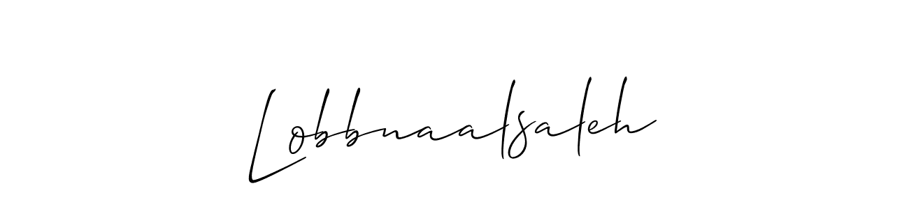 How to make Lobbnaalsaleh name signature. Use Allison_Script style for creating short signs online. This is the latest handwritten sign. Lobbnaalsaleh signature style 2 images and pictures png