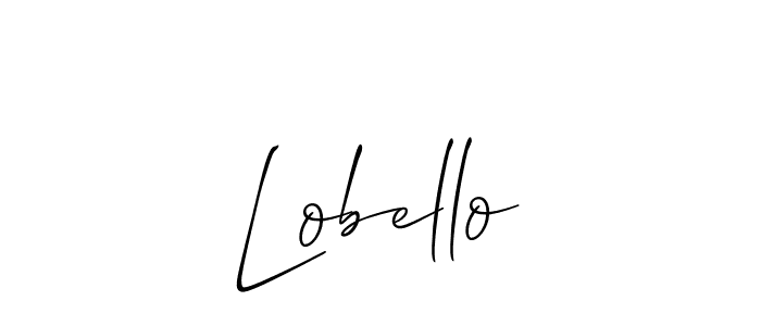 Lobello stylish signature style. Best Handwritten Sign (Allison_Script) for my name. Handwritten Signature Collection Ideas for my name Lobello. Lobello signature style 2 images and pictures png