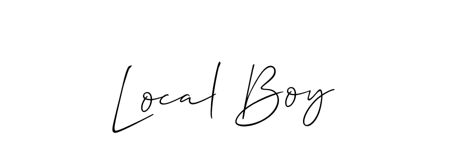 Make a beautiful signature design for name Local Boy. With this signature (Allison_Script) style, you can create a handwritten signature for free. Local Boy signature style 2 images and pictures png