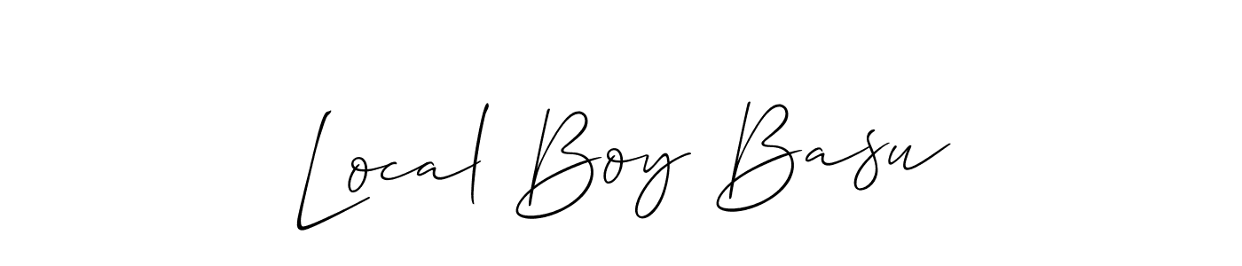 Allison_Script is a professional signature style that is perfect for those who want to add a touch of class to their signature. It is also a great choice for those who want to make their signature more unique. Get Local Boy Basu name to fancy signature for free. Local Boy Basu signature style 2 images and pictures png