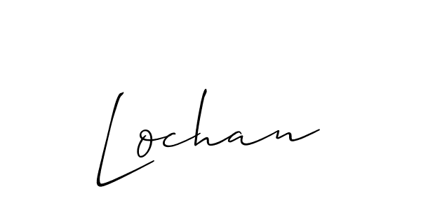 Create a beautiful signature design for name Lochan. With this signature (Allison_Script) fonts, you can make a handwritten signature for free. Lochan signature style 2 images and pictures png
