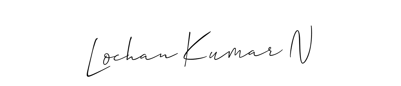 Make a beautiful signature design for name Lochan Kumar N. Use this online signature maker to create a handwritten signature for free. Lochan Kumar N signature style 2 images and pictures png