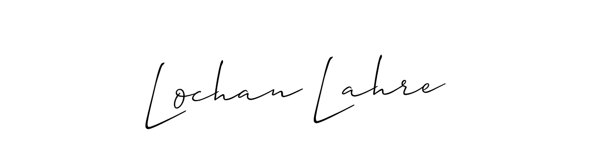 It looks lik you need a new signature style for name Lochan Lahre. Design unique handwritten (Allison_Script) signature with our free signature maker in just a few clicks. Lochan Lahre signature style 2 images and pictures png