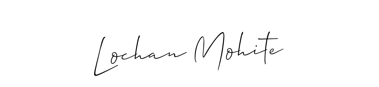 You should practise on your own different ways (Allison_Script) to write your name (Lochan Mohite) in signature. don't let someone else do it for you. Lochan Mohite signature style 2 images and pictures png