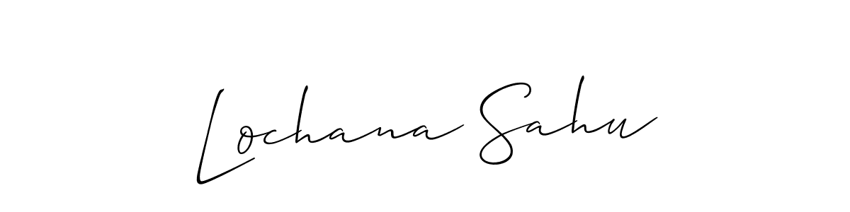 How to make Lochana Sahu name signature. Use Allison_Script style for creating short signs online. This is the latest handwritten sign. Lochana Sahu signature style 2 images and pictures png