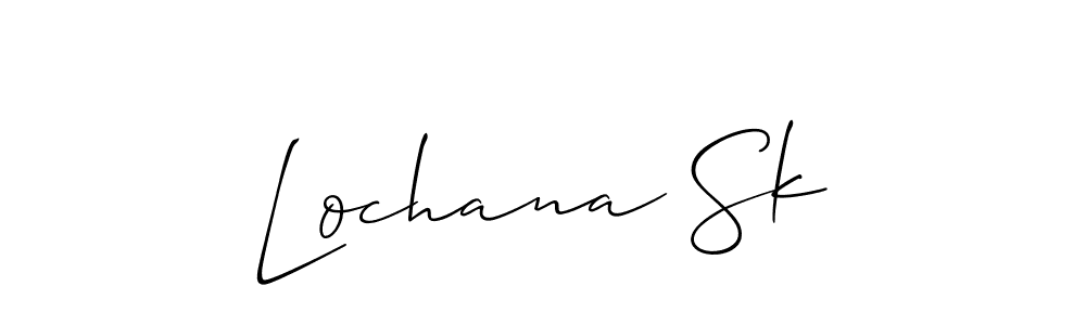 Use a signature maker to create a handwritten signature online. With this signature software, you can design (Allison_Script) your own signature for name Lochana Sk. Lochana Sk signature style 2 images and pictures png