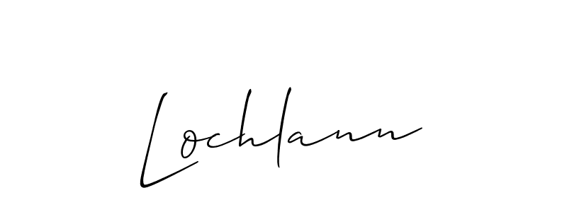 How to make Lochlann signature? Allison_Script is a professional autograph style. Create handwritten signature for Lochlann name. Lochlann signature style 2 images and pictures png