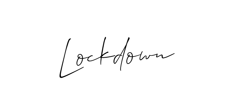 Design your own signature with our free online signature maker. With this signature software, you can create a handwritten (Allison_Script) signature for name Lockdown. Lockdown signature style 2 images and pictures png