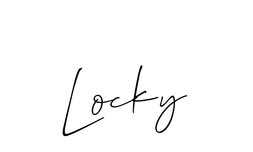 Design your own signature with our free online signature maker. With this signature software, you can create a handwritten (Allison_Script) signature for name Locky. Locky signature style 2 images and pictures png