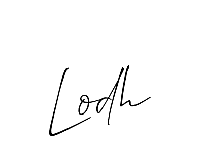 if you are searching for the best signature style for your name Lodh. so please give up your signature search. here we have designed multiple signature styles  using Allison_Script. Lodh signature style 2 images and pictures png