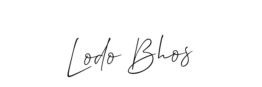 Use a signature maker to create a handwritten signature online. With this signature software, you can design (Allison_Script) your own signature for name Lodo Bhos. Lodo Bhos signature style 2 images and pictures png