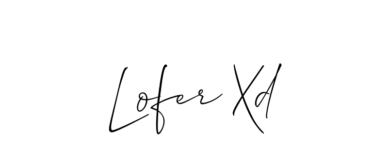 How to make Lofer Xd signature? Allison_Script is a professional autograph style. Create handwritten signature for Lofer Xd name. Lofer Xd signature style 2 images and pictures png