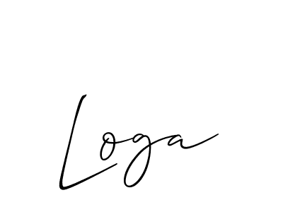 Best and Professional Signature Style for Loga. Allison_Script Best Signature Style Collection. Loga signature style 2 images and pictures png