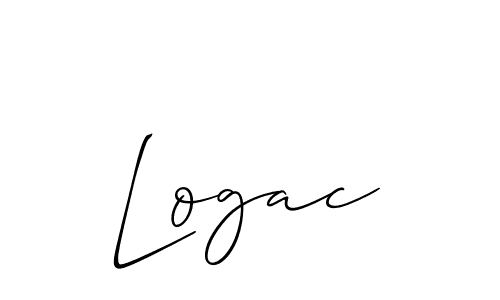 You should practise on your own different ways (Allison_Script) to write your name (Logac) in signature. don't let someone else do it for you. Logac signature style 2 images and pictures png