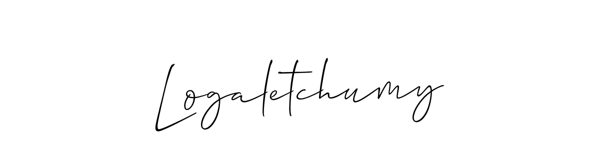 How to Draw Logaletchumy signature style? Allison_Script is a latest design signature styles for name Logaletchumy. Logaletchumy signature style 2 images and pictures png