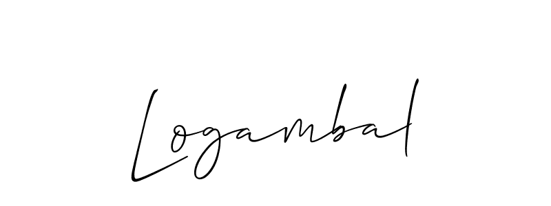 You should practise on your own different ways (Allison_Script) to write your name (Logambal) in signature. don't let someone else do it for you. Logambal signature style 2 images and pictures png