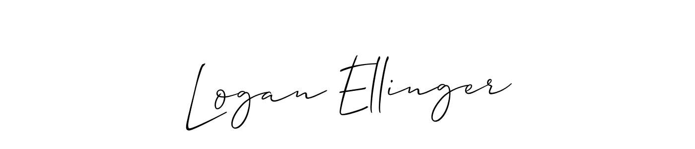 How to make Logan Ellinger name signature. Use Allison_Script style for creating short signs online. This is the latest handwritten sign. Logan Ellinger signature style 2 images and pictures png