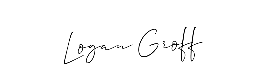 It looks lik you need a new signature style for name Logan Groff. Design unique handwritten (Allison_Script) signature with our free signature maker in just a few clicks. Logan Groff signature style 2 images and pictures png