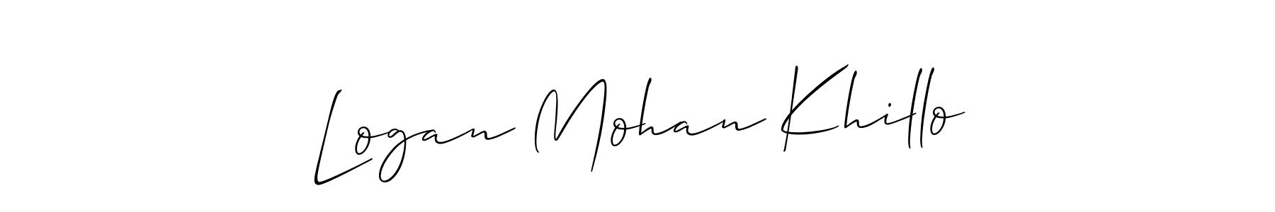 The best way (Allison_Script) to make a short signature is to pick only two or three words in your name. The name Logan Mohan Khillo include a total of six letters. For converting this name. Logan Mohan Khillo signature style 2 images and pictures png
