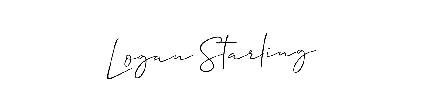 Logan Starling stylish signature style. Best Handwritten Sign (Allison_Script) for my name. Handwritten Signature Collection Ideas for my name Logan Starling. Logan Starling signature style 2 images and pictures png