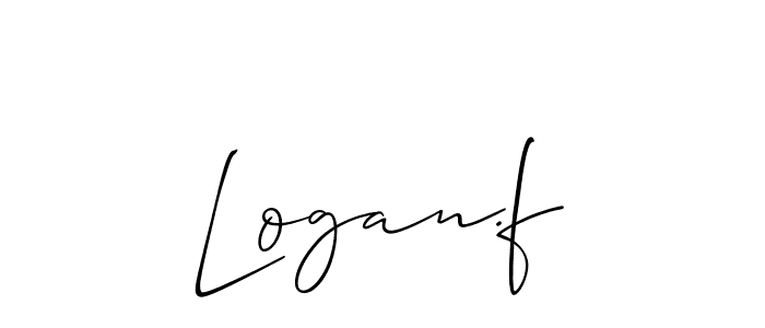 Create a beautiful signature design for name Logan.f. With this signature (Allison_Script) fonts, you can make a handwritten signature for free. Logan.f signature style 2 images and pictures png