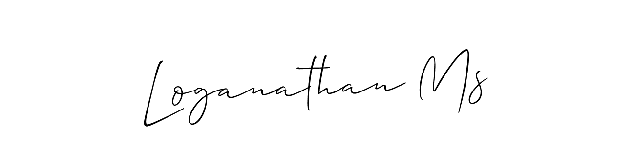 Use a signature maker to create a handwritten signature online. With this signature software, you can design (Allison_Script) your own signature for name Loganathan Ms. Loganathan Ms signature style 2 images and pictures png