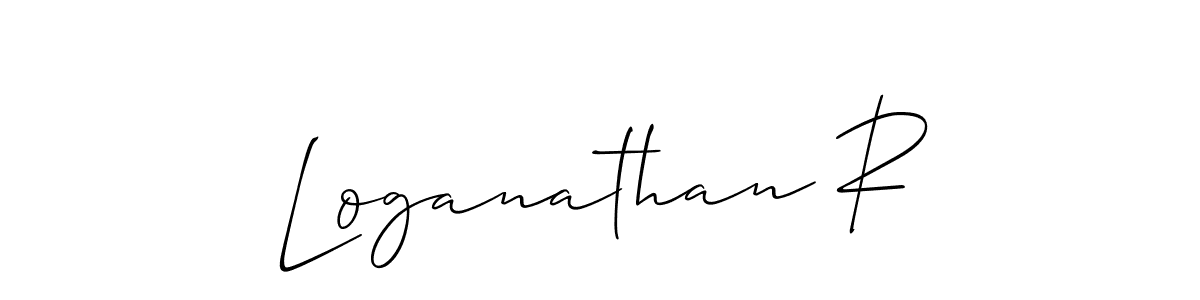 Loganathan R stylish signature style. Best Handwritten Sign (Allison_Script) for my name. Handwritten Signature Collection Ideas for my name Loganathan R. Loganathan R signature style 2 images and pictures png