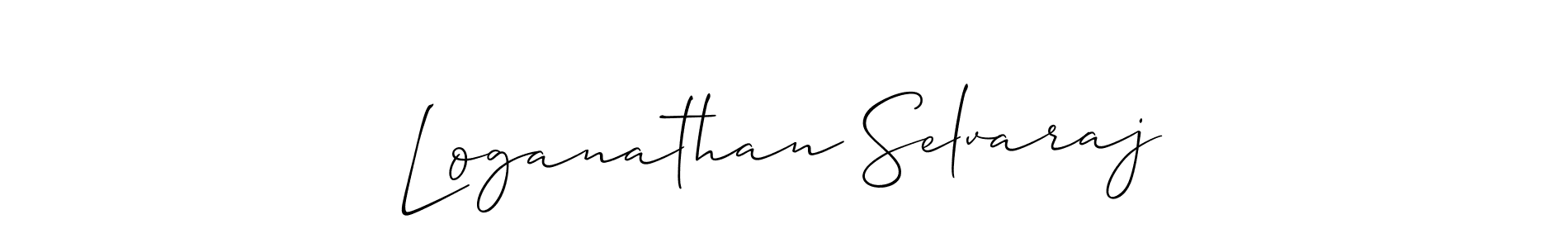 Make a beautiful signature design for name Loganathan Selvaraj. With this signature (Allison_Script) style, you can create a handwritten signature for free. Loganathan Selvaraj signature style 2 images and pictures png