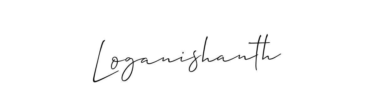 The best way (Allison_Script) to make a short signature is to pick only two or three words in your name. The name Loganishanth include a total of six letters. For converting this name. Loganishanth signature style 2 images and pictures png