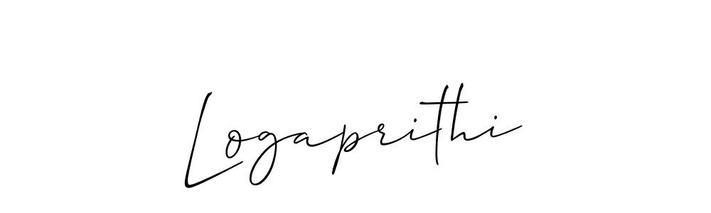 Logaprithi stylish signature style. Best Handwritten Sign (Allison_Script) for my name. Handwritten Signature Collection Ideas for my name Logaprithi. Logaprithi signature style 2 images and pictures png