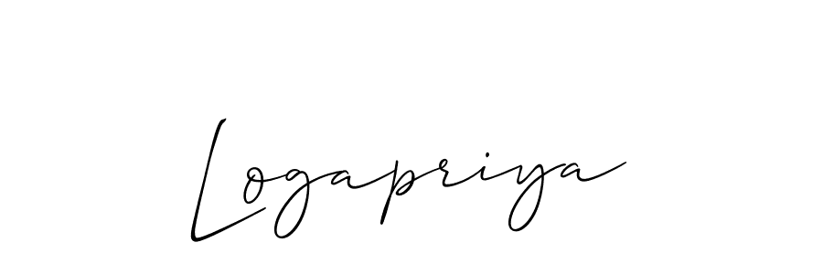 Logapriya stylish signature style. Best Handwritten Sign (Allison_Script) for my name. Handwritten Signature Collection Ideas for my name Logapriya. Logapriya signature style 2 images and pictures png