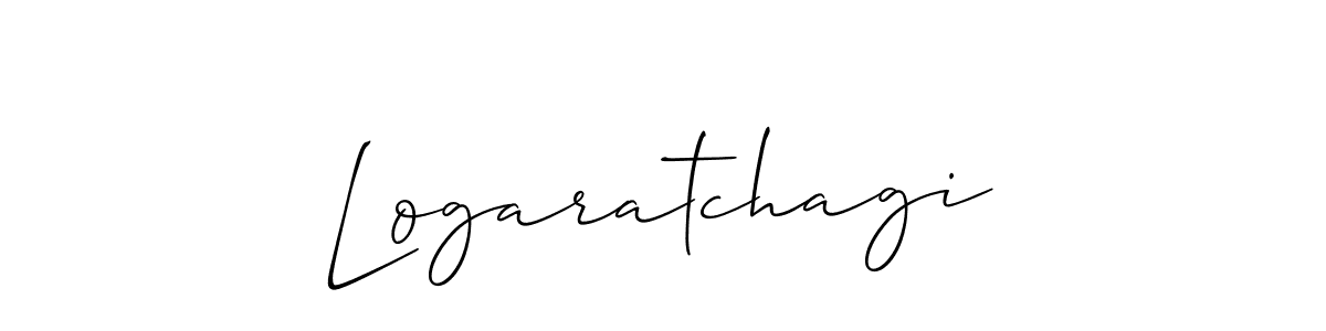 You should practise on your own different ways (Allison_Script) to write your name (Logaratchagi) in signature. don't let someone else do it for you. Logaratchagi signature style 2 images and pictures png