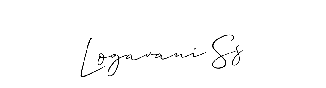 Make a beautiful signature design for name Logavani Ss. With this signature (Allison_Script) style, you can create a handwritten signature for free. Logavani Ss signature style 2 images and pictures png