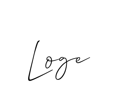 You should practise on your own different ways (Allison_Script) to write your name (Loge) in signature. don't let someone else do it for you. Loge signature style 2 images and pictures png