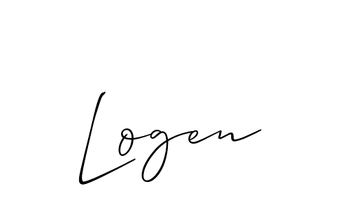 Best and Professional Signature Style for Logen. Allison_Script Best Signature Style Collection. Logen signature style 2 images and pictures png