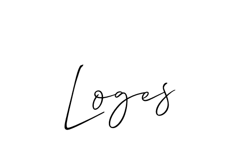 It looks lik you need a new signature style for name Loges. Design unique handwritten (Allison_Script) signature with our free signature maker in just a few clicks. Loges signature style 2 images and pictures png