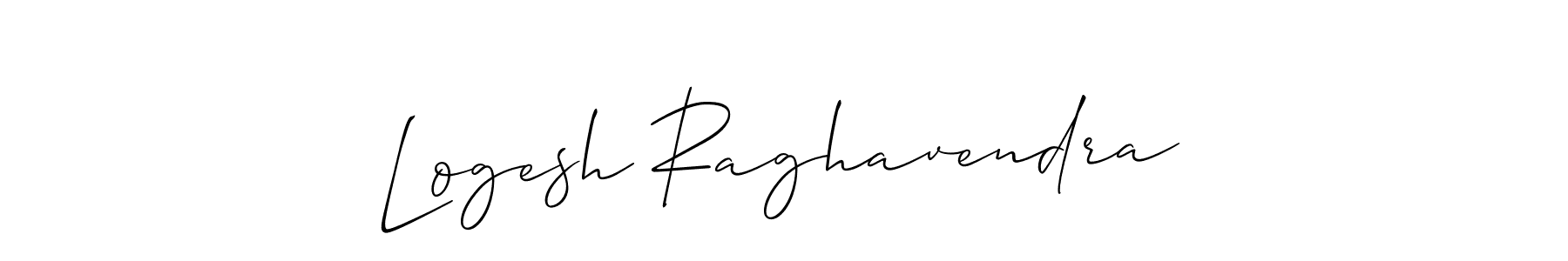 Make a beautiful signature design for name Logesh Raghavendra. With this signature (Allison_Script) style, you can create a handwritten signature for free. Logesh Raghavendra signature style 2 images and pictures png