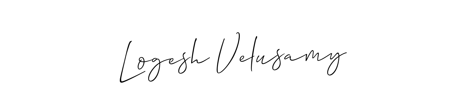 Logesh Velusamy stylish signature style. Best Handwritten Sign (Allison_Script) for my name. Handwritten Signature Collection Ideas for my name Logesh Velusamy. Logesh Velusamy signature style 2 images and pictures png