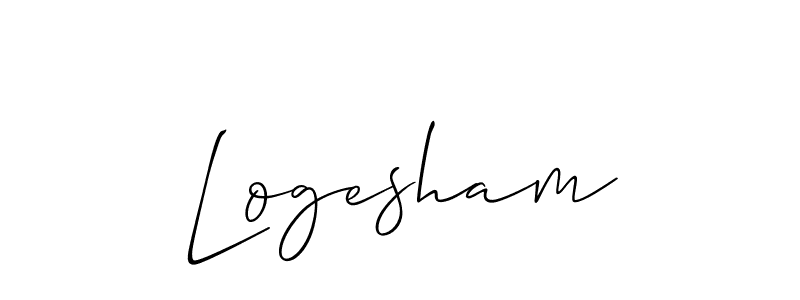 Make a beautiful signature design for name Logesham. With this signature (Allison_Script) style, you can create a handwritten signature for free. Logesham signature style 2 images and pictures png