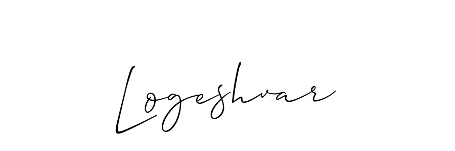 Create a beautiful signature design for name Logeshvar. With this signature (Allison_Script) fonts, you can make a handwritten signature for free. Logeshvar signature style 2 images and pictures png