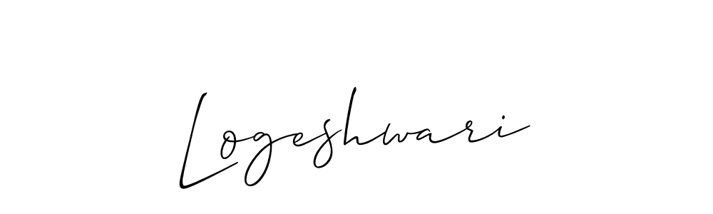 Also we have Logeshwari name is the best signature style. Create professional handwritten signature collection using Allison_Script autograph style. Logeshwari signature style 2 images and pictures png