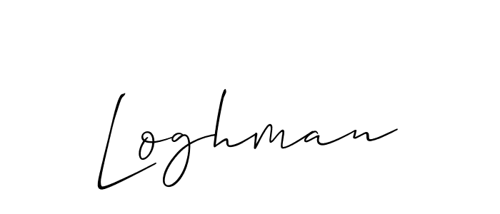Design your own signature with our free online signature maker. With this signature software, you can create a handwritten (Allison_Script) signature for name Loghman. Loghman signature style 2 images and pictures png