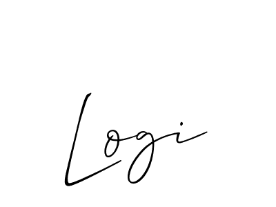 Use a signature maker to create a handwritten signature online. With this signature software, you can design (Allison_Script) your own signature for name Logi. Logi signature style 2 images and pictures png