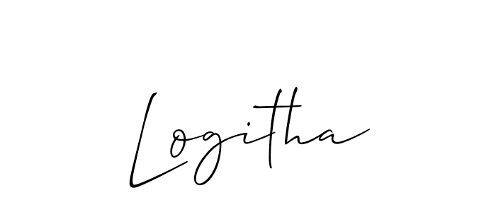 Logitha stylish signature style. Best Handwritten Sign (Allison_Script) for my name. Handwritten Signature Collection Ideas for my name Logitha. Logitha signature style 2 images and pictures png