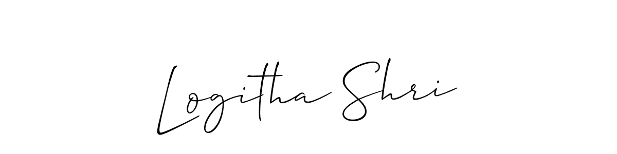 Create a beautiful signature design for name Logitha Shri. With this signature (Allison_Script) fonts, you can make a handwritten signature for free. Logitha Shri signature style 2 images and pictures png