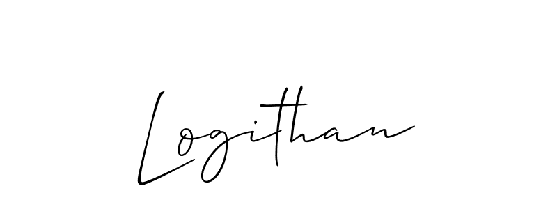 Use a signature maker to create a handwritten signature online. With this signature software, you can design (Allison_Script) your own signature for name Logithan. Logithan signature style 2 images and pictures png