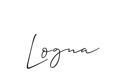 How to Draw Logna signature style? Allison_Script is a latest design signature styles for name Logna. Logna signature style 2 images and pictures png